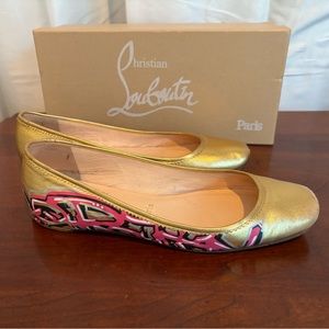 Louboutin graffiti flats